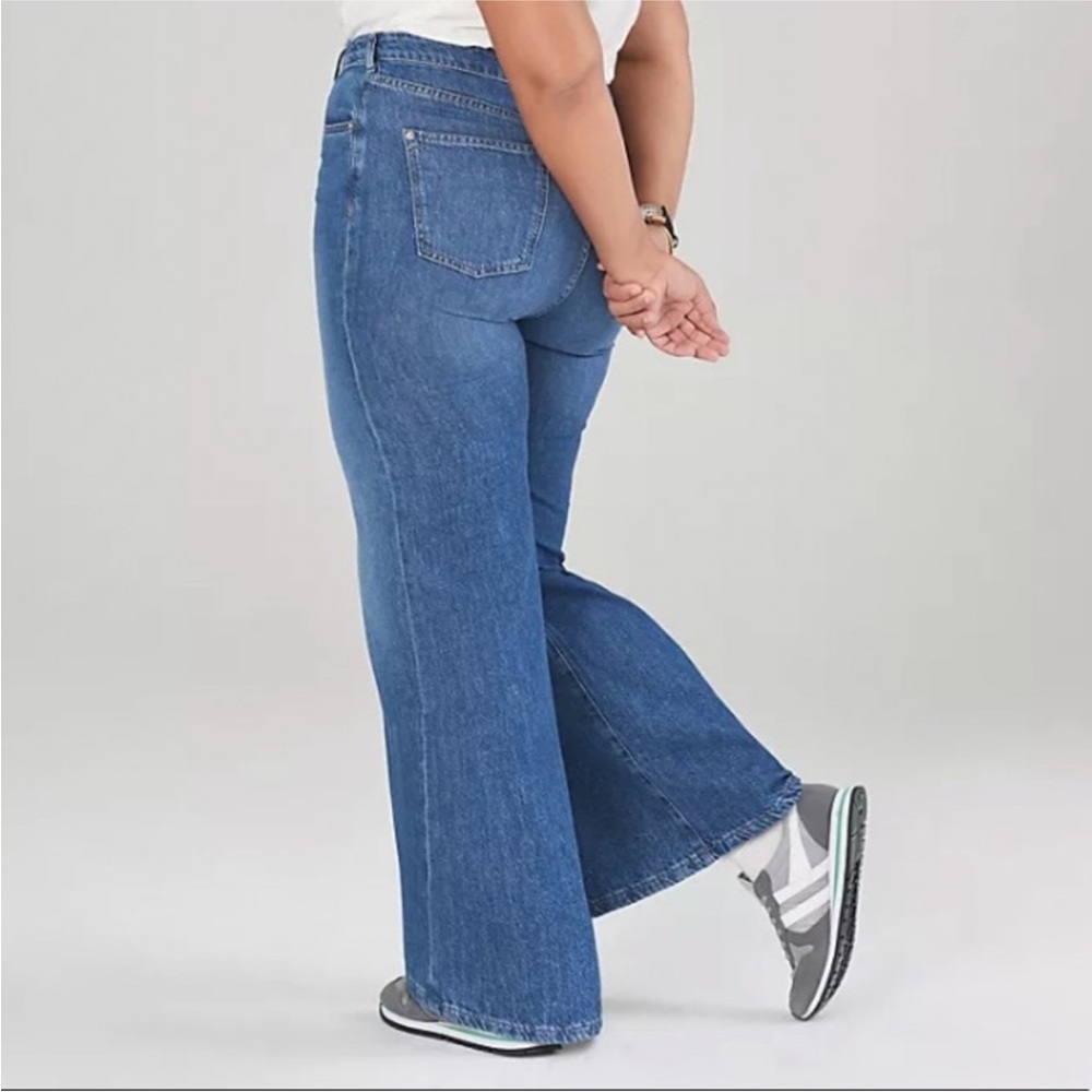 NWT Pilcro Letterpress by Anthropologie Plus A+ The Annie Wide-Leg Jeans Denim